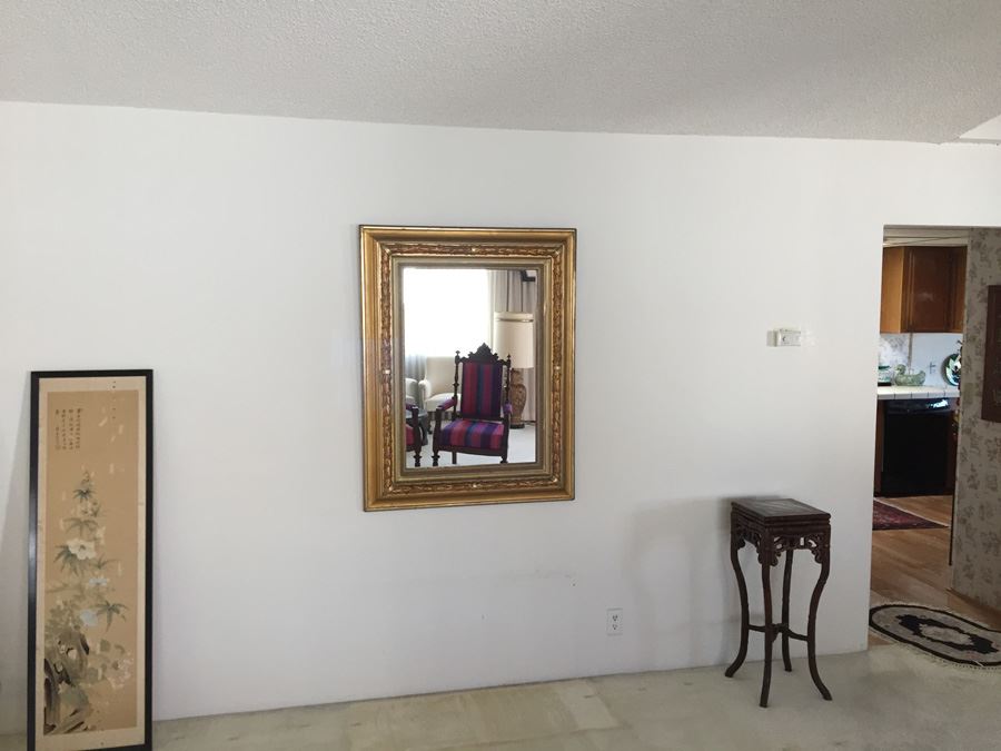 Large Gilded Wood Mirror [Photo 9]