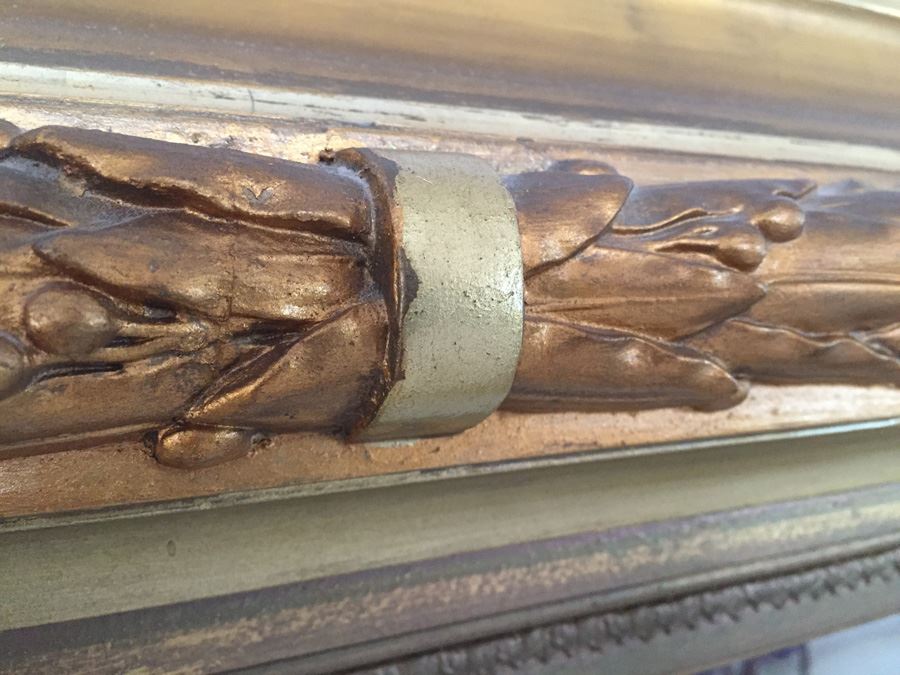 Large Gilded Wood Mirror [Photo 4]