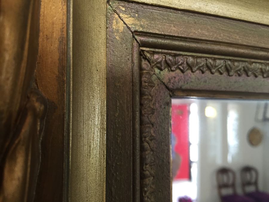 Large Gilded Wood Mirror [Photo 5]