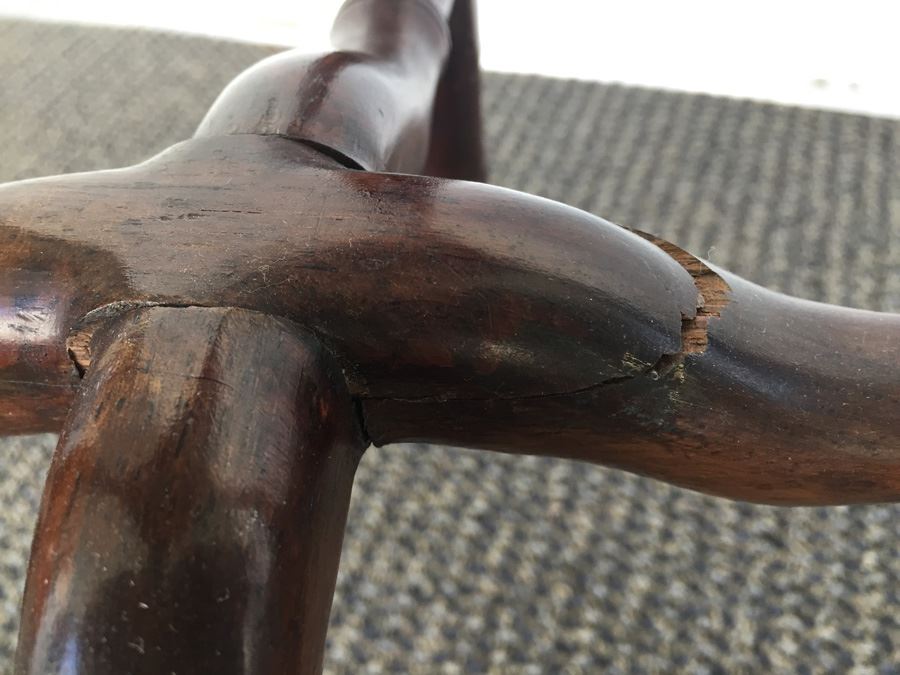 Beautiful Rosewood Asian Table With Marble Top [Photo 8]