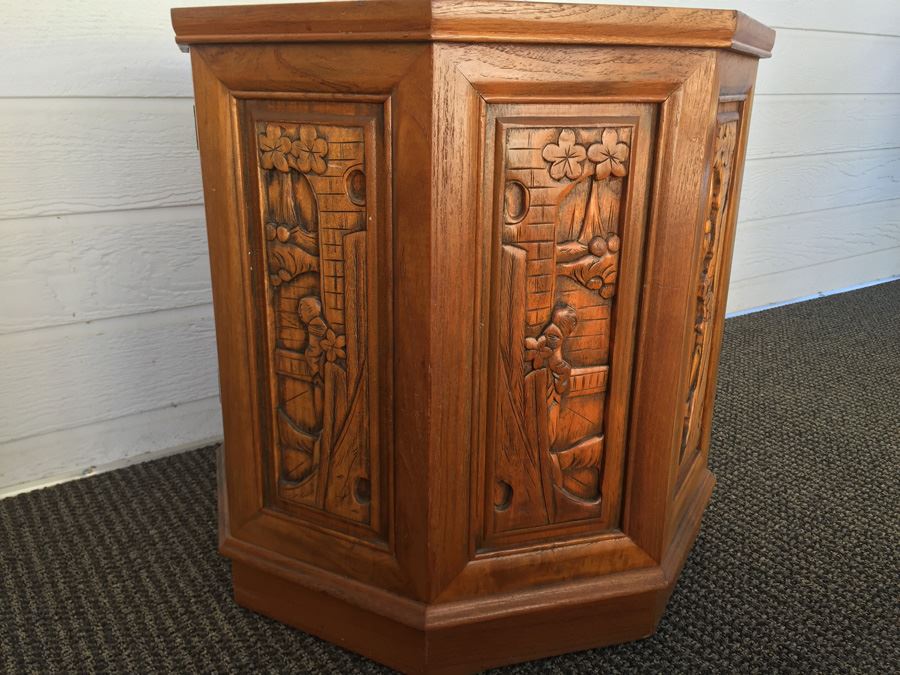 Carved Asian Drum Tables [Photo 21]