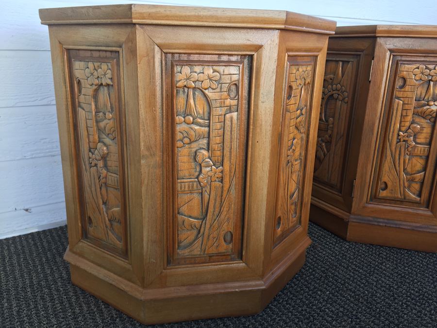 Carved Asian Drum Tables [Photo 24]