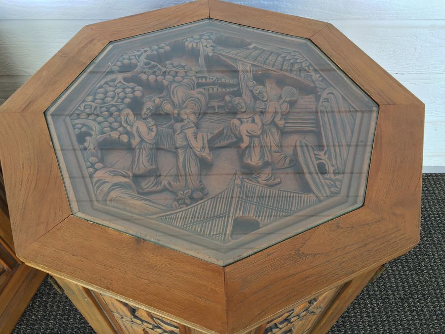 Carved Asian Drum Tables [Photo 5]