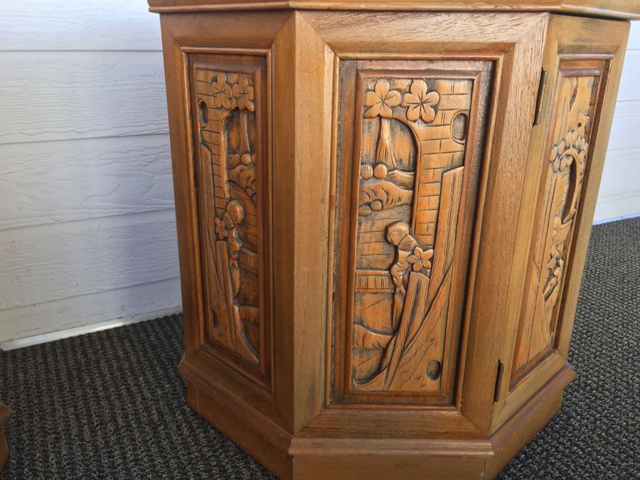 Carved Asian Drum Tables [Photo 19]