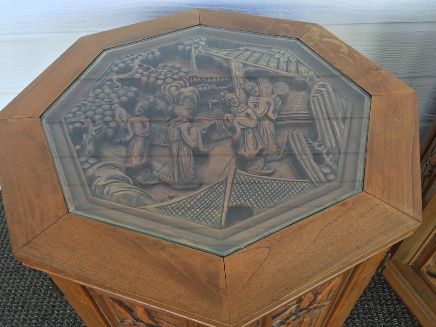 Carved Asian Drum Tables [Photo 6]