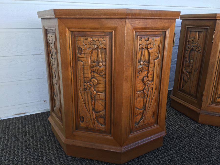 Carved Asian Drum Tables [Photo 23]