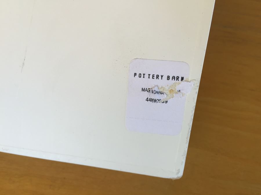 Pottery Barn Shelf With Baskets And Coat Rack [Photo 9]