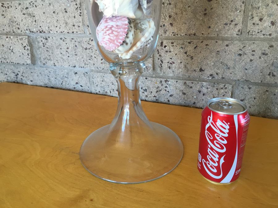 Lidded Tall Glass Vase Filled With Shells [Photo 4]