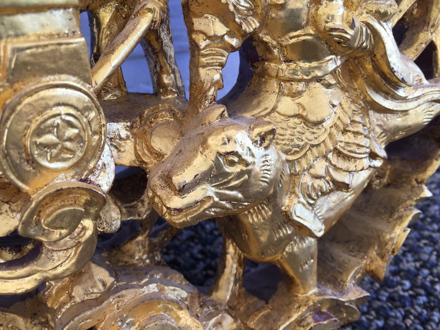 Vintage Asian Wood Carving Wall Hanging [Photo 19]