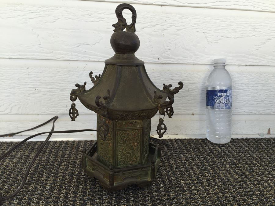 Stunning Asian Metal Lamp