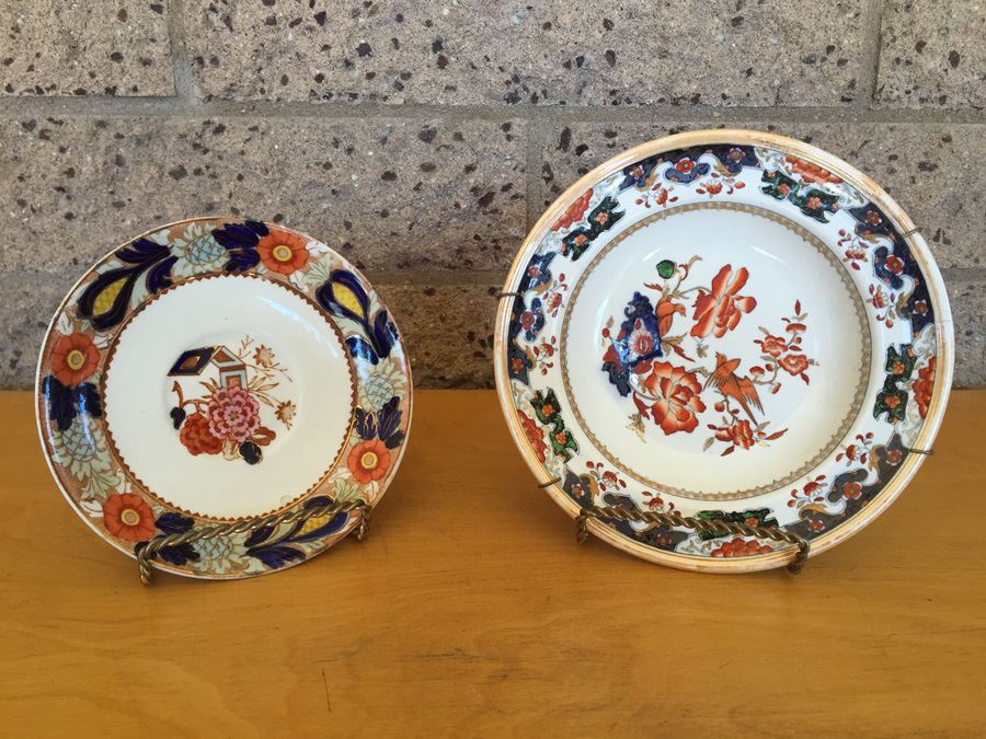 Pair Of Vintage English Plates - Wood & Sons