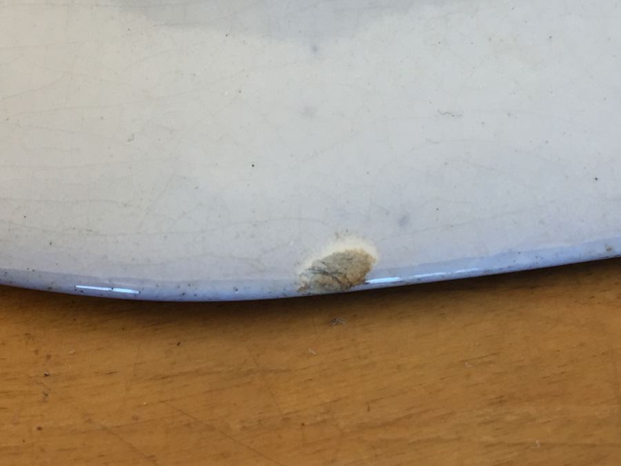 Watteau Staffordshire #555592 England Flow Blue Serving Platter [Photo 19]