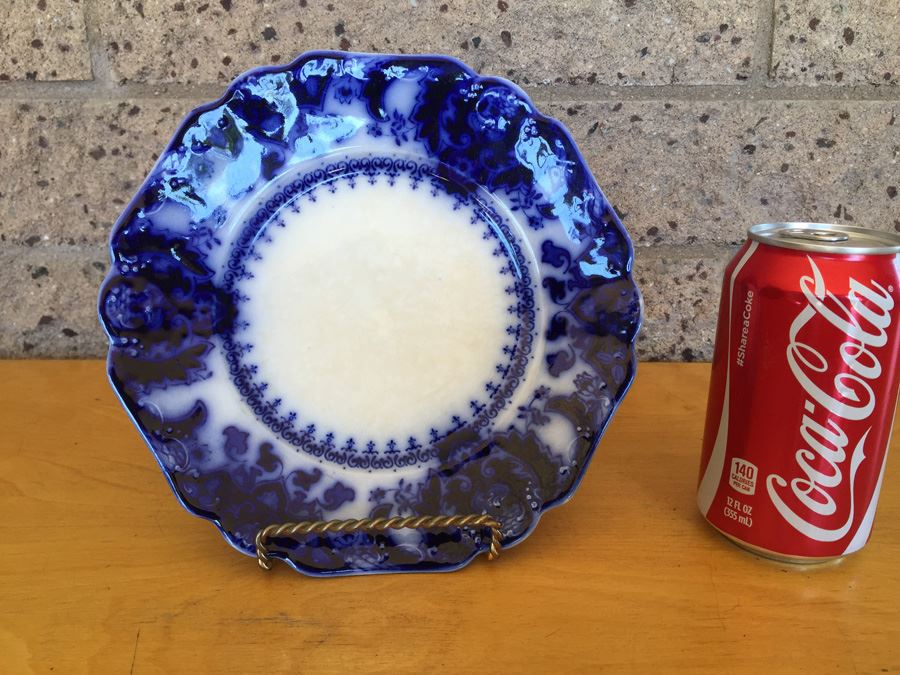 8' Florida Flow Blue England Plate