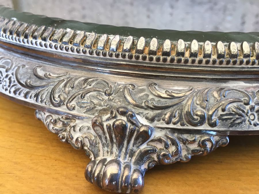 Antique Van Bergh Mirrored Vanity Plateau [Photo 3]