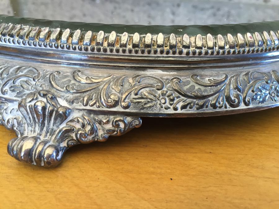 Antique Van Bergh Mirrored Vanity Plateau [Photo 7]