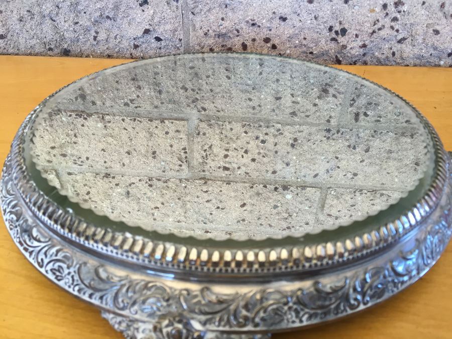 Antique Van Bergh Mirrored Vanity Plateau [Photo 5]