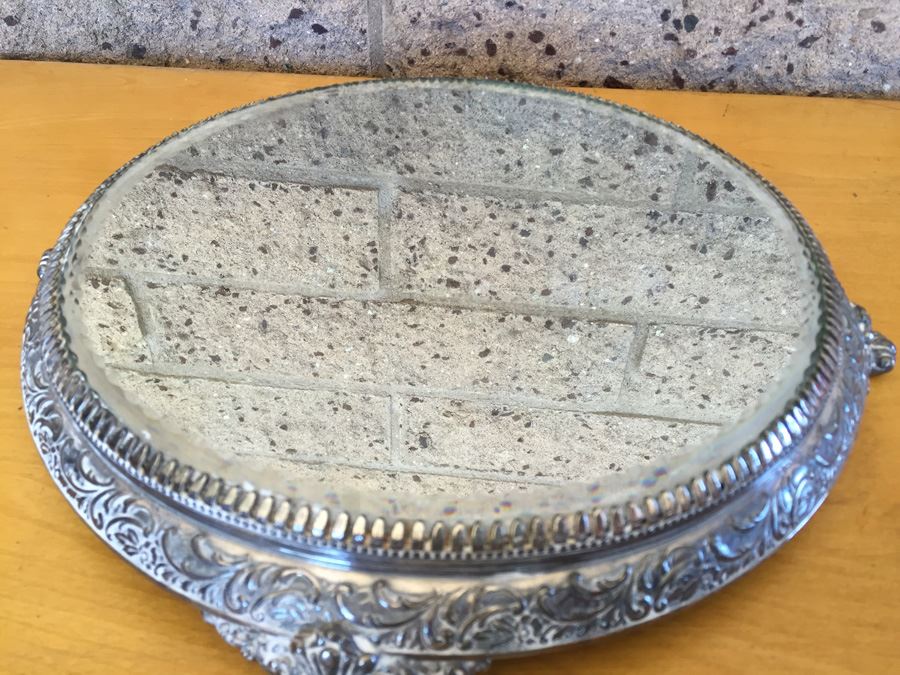 Antique Van Bergh Mirrored Vanity Plateau [Photo 8]