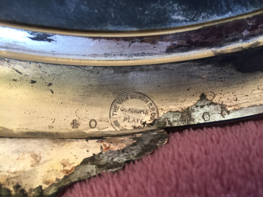 Antique Van Bergh Mirrored Vanity Plateau [Photo 10]