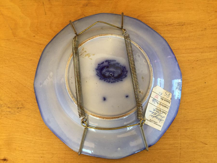 Flow Blue Ironstone Shanghai Plate - JF & Co [Photo 11]