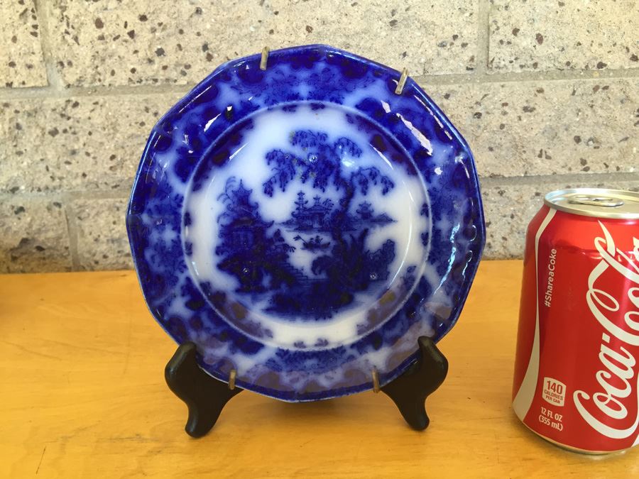 Flow Blue Ironstone Shanghai Plate - JF & Co