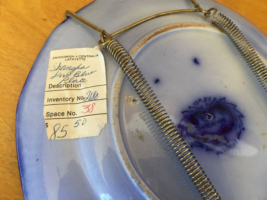 Flow Blue Ironstone Shanghai Plate - JF & Co [Photo 3]