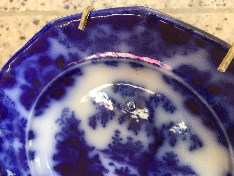 Flow Blue Ironstone Shanghai Plate - JF & Co [Photo 8]