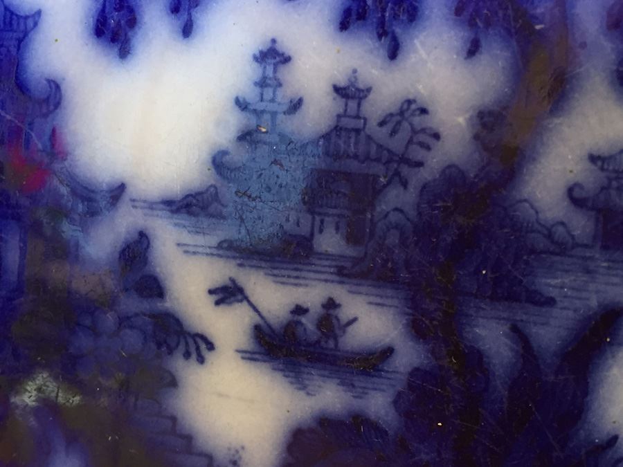 Flow Blue Ironstone Shanghai Plate - JF & Co [Photo 5]