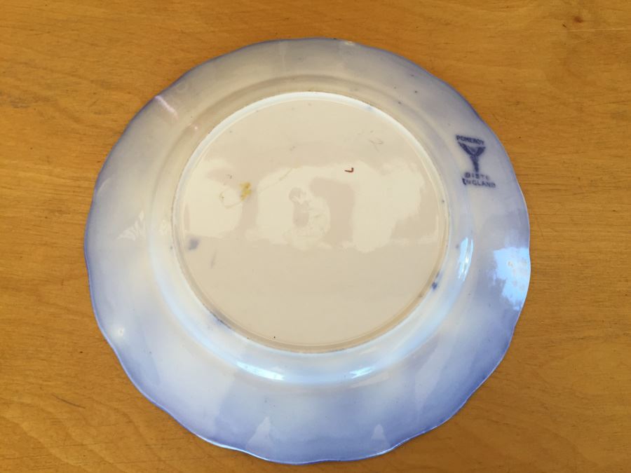 Flow Blue Plate - Bishop & Stonier Pomeroy Bisto England [Photo 6]
