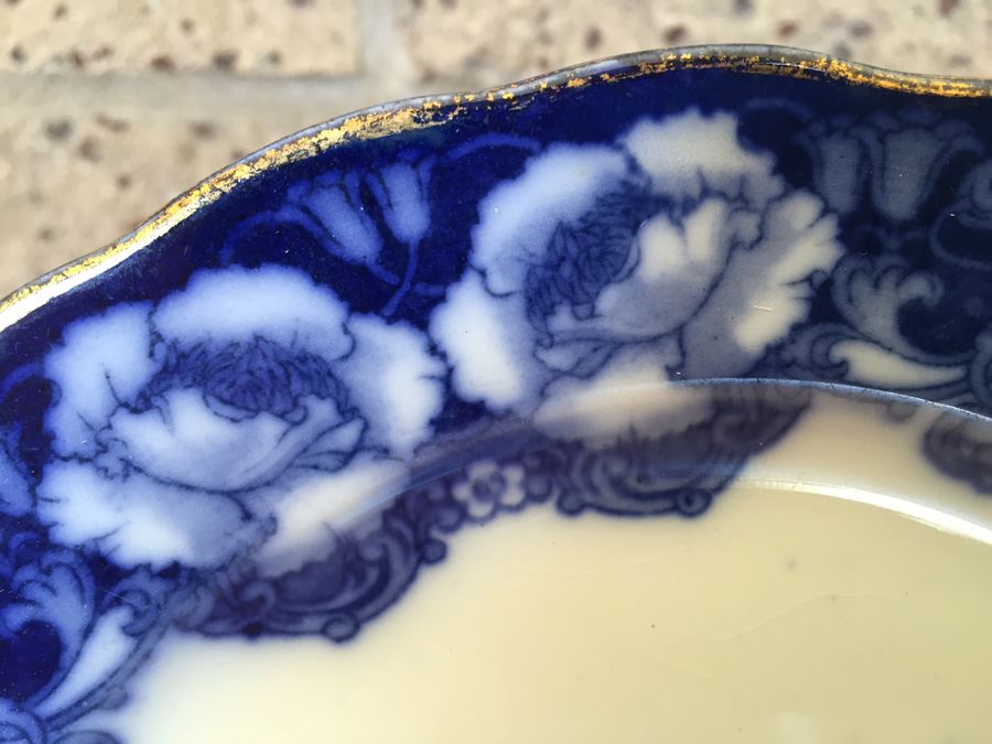 Flow Blue Plate - Bishop & Stonier Pomeroy Bisto England [Photo 2]