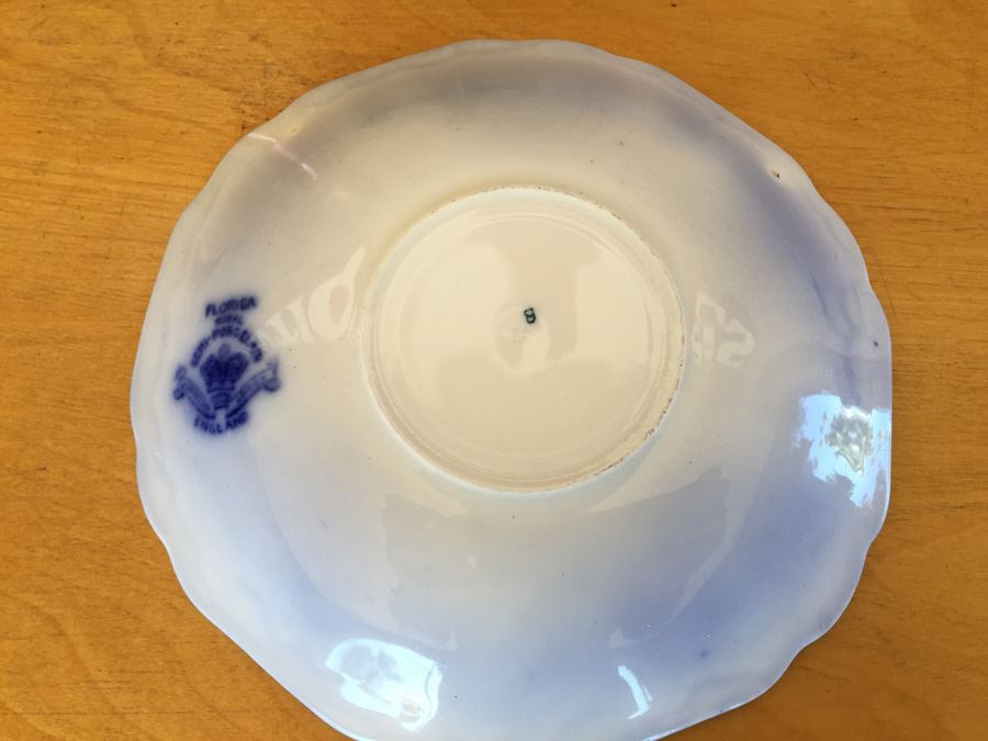 Florida Flow Blue England Plate [Photo 6]