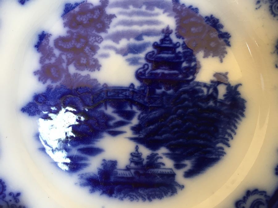 Ford & Sons Geisha Flow Blue Bowl 1893 [Photo 3]