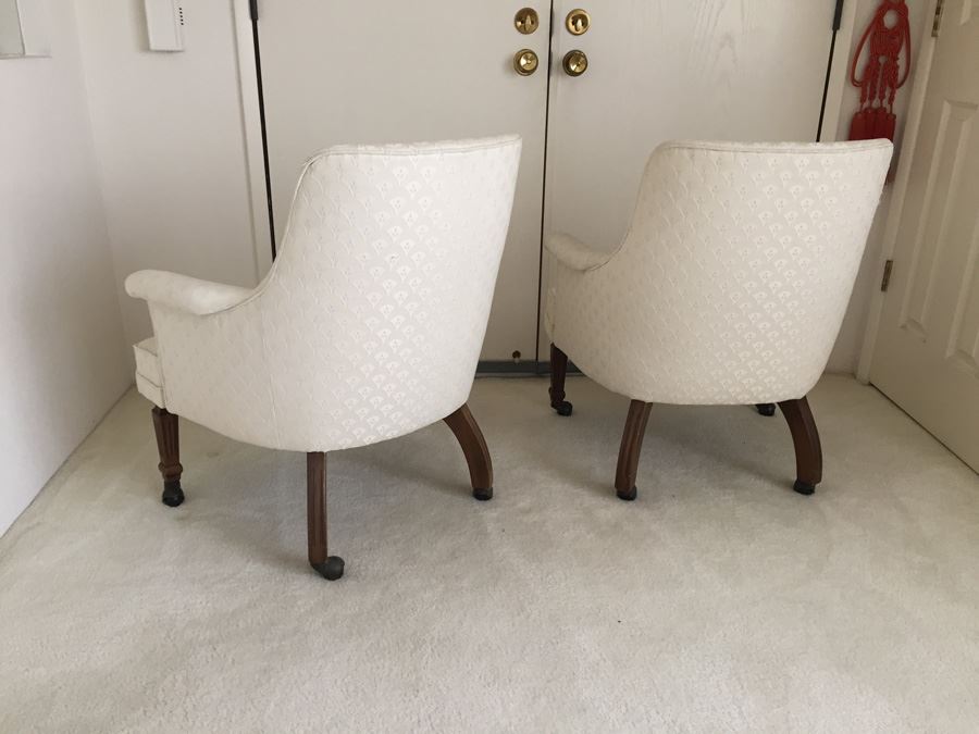Pair Of Occasional Chairs On Casters [Photo 6]