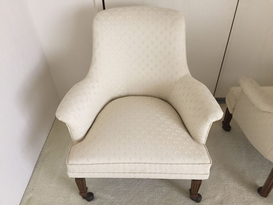Pair Of Occasional Chairs On Casters [Photo 5]