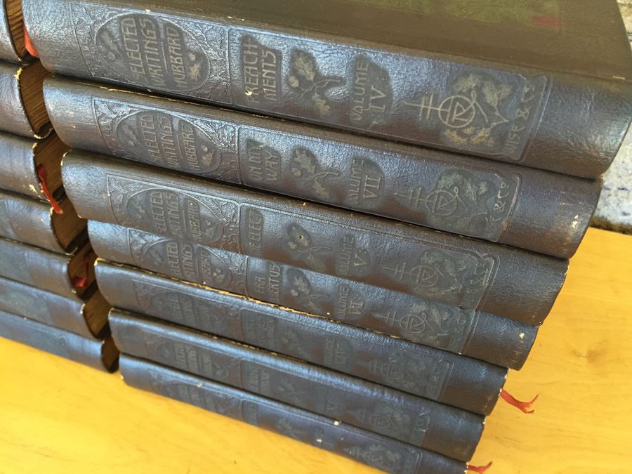 Set Of Leather Bound Books Select Writings Of Elbert Hubbard [Photo 2]