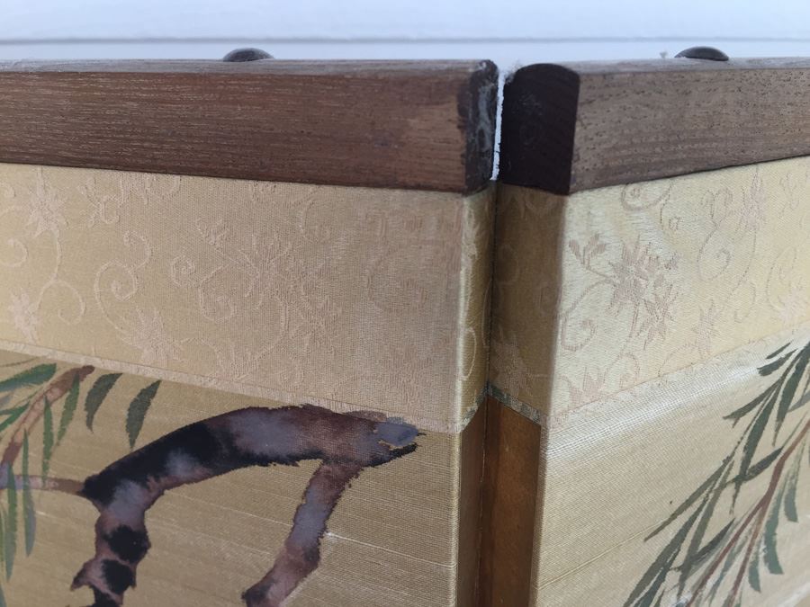 4-Panel Hand Painted Japanese Screen [Photo 6]