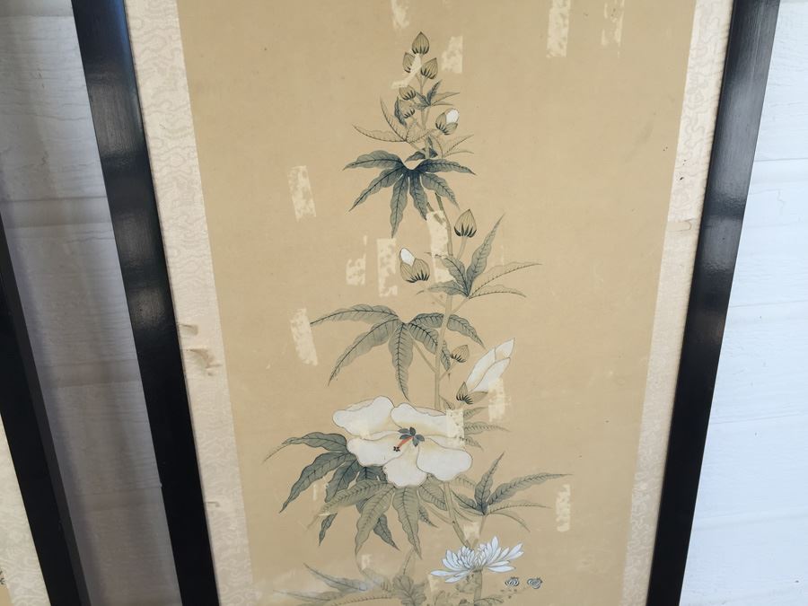 Pair Of Chinese Paintings In Ink On Silk [Photo 6]