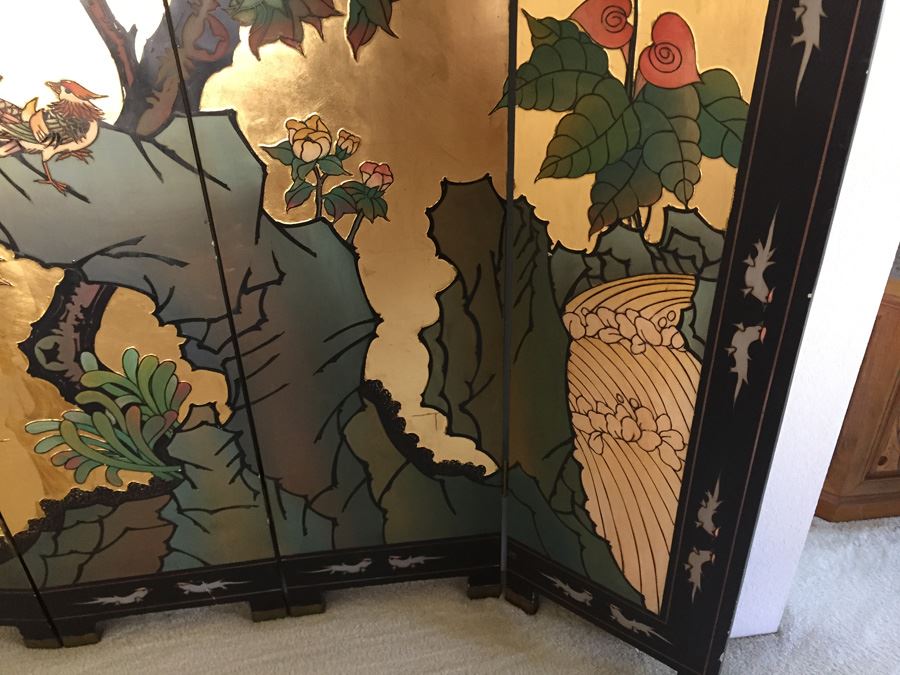 Large Double-Sided 6-Panel Asian Screen [Photo 9]