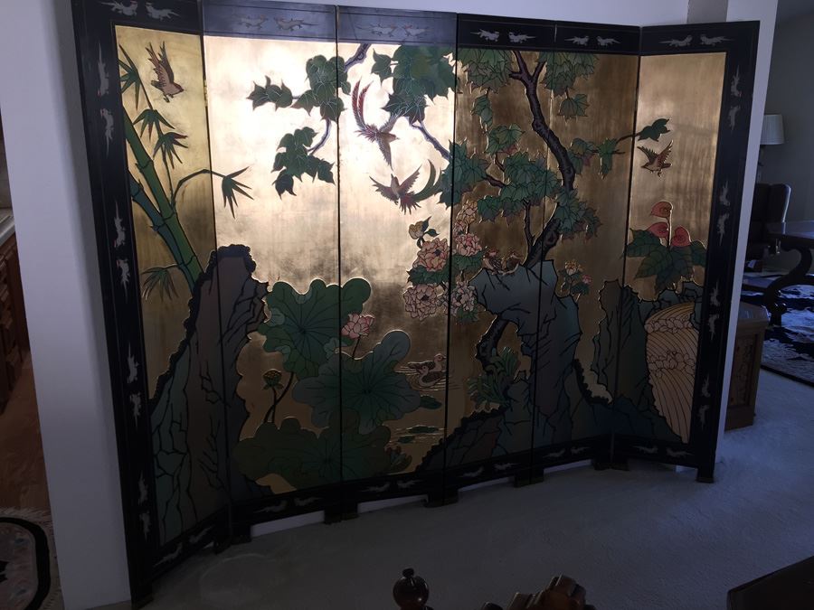 Large Double-Sided 6-Panel Asian Screen [Photo 1]