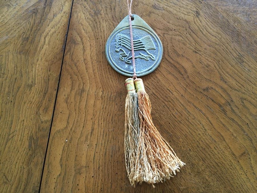 Vintage Chinese Medallion With Horses And Tassles [Photo 7]