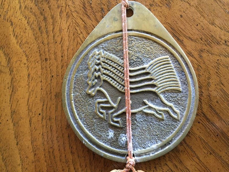 Vintage Chinese Medallion With Horses And Tassles [Photo 3]