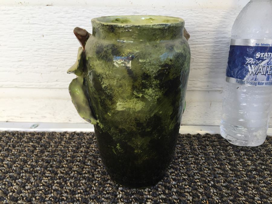 Floral Pottery Vase Signed On Bottom [Photo 7]