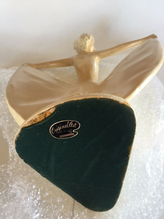 Large Figurine Of Woman Stretching Out Her Dress By Original Art - CHARITY ITEM [Photo 11]