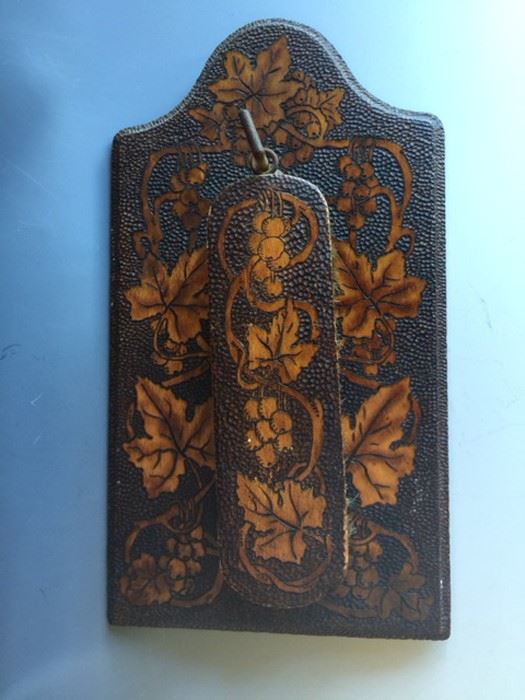 Tramp Art Brush With Wall Mounted Holder [Photo 8]