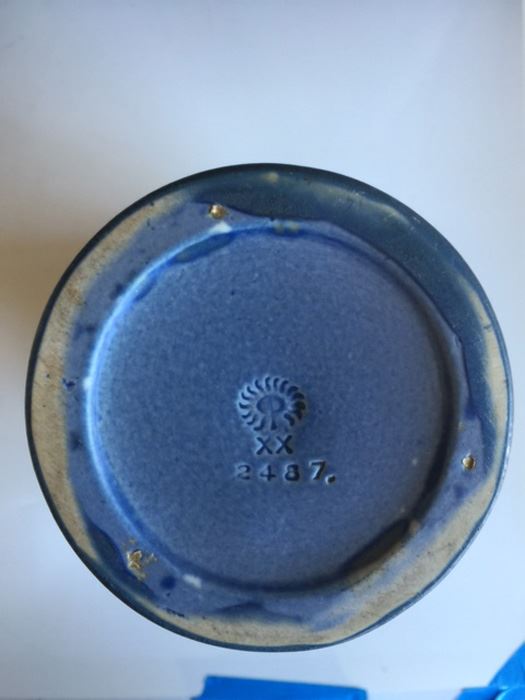 Rare Beautiful Blue Rookwood Vase, XX, Mold No. 2487 - Estimate $250 [Photo 3]