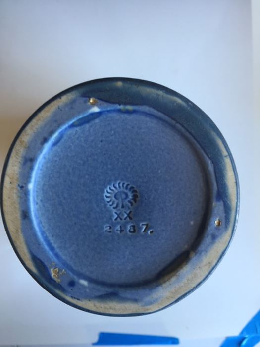 Rare Beautiful Blue Rookwood Vase, XX, Mold No. 2487 - Estimate $250 [Photo 6]