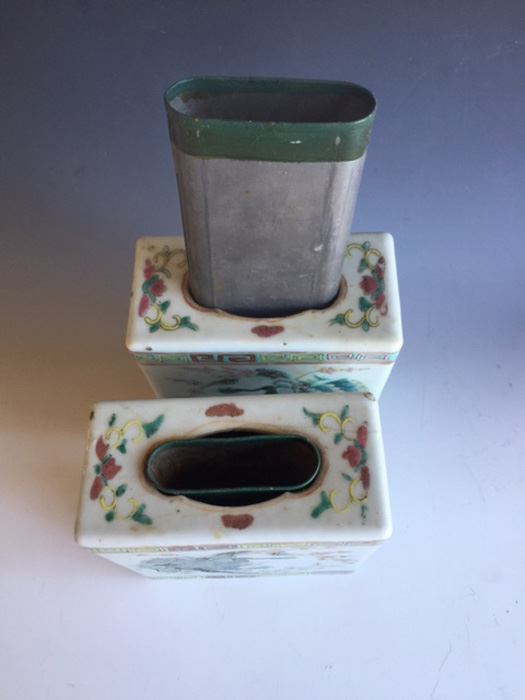 Pair Of Chinese Famille Rose Opium Pillows [Photo 3]