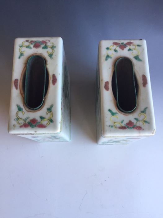 Pair Of Chinese Famille Rose Opium Pillows [Photo 8]