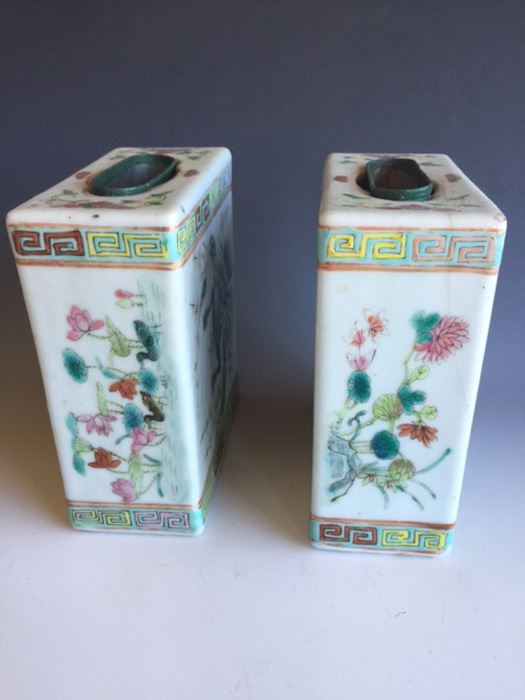 Pair Of Chinese Famille Rose Opium Pillows [Photo 7]