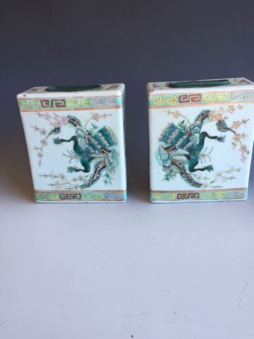 Pair Of Chinese Famille Rose Opium Pillows [Photo 6]