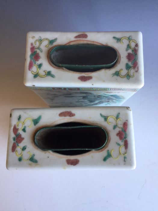 Pair Of Chinese Famille Rose Opium Pillows [Photo 9]